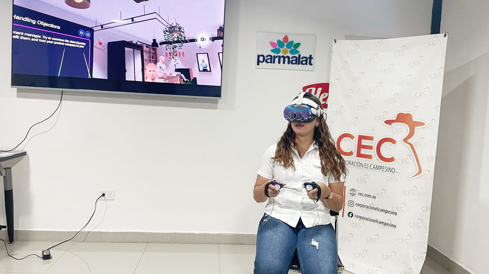 Entrenamiento de oratoria y ventas en realidad virtual para Corporación El Campesino